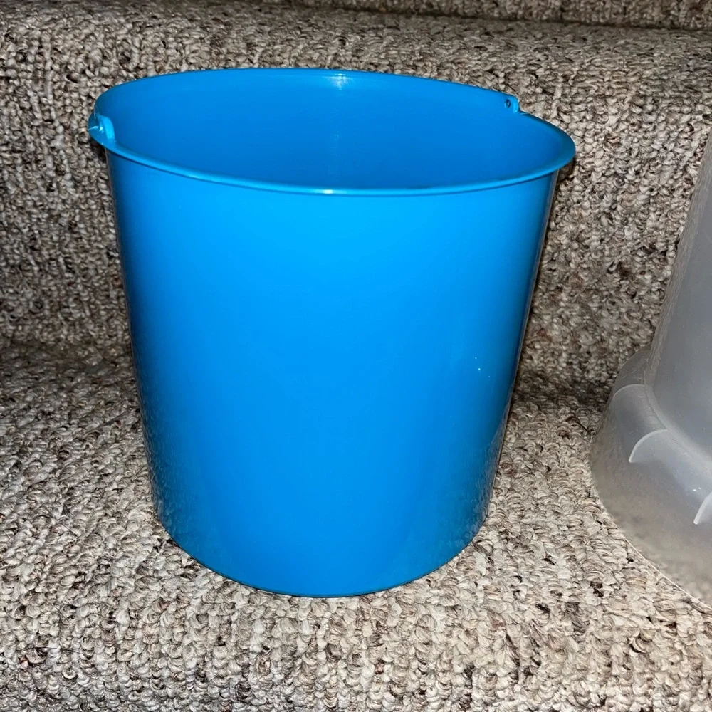Dorm Ready! The container store trash barrel with removable inside barrel.